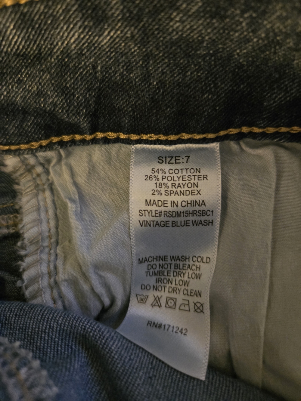 RISE Low Rise Flared Bell Bottom Denim Jeans Medium Wash Juniors Size 7 NWOT - Picture 11 of 11